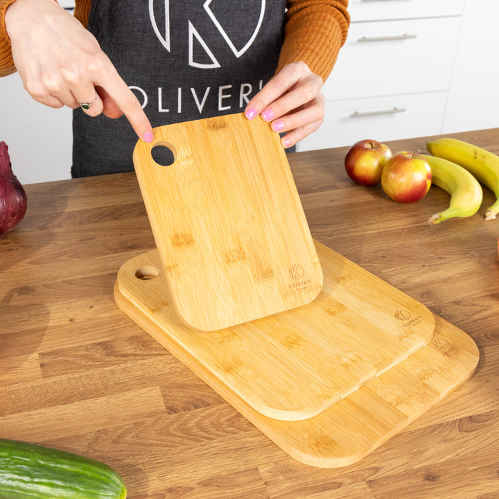 3 x Set of Wooden Bamboo Chopping Boards by Oliver's Kitchen sold by Oliver's Kitchen