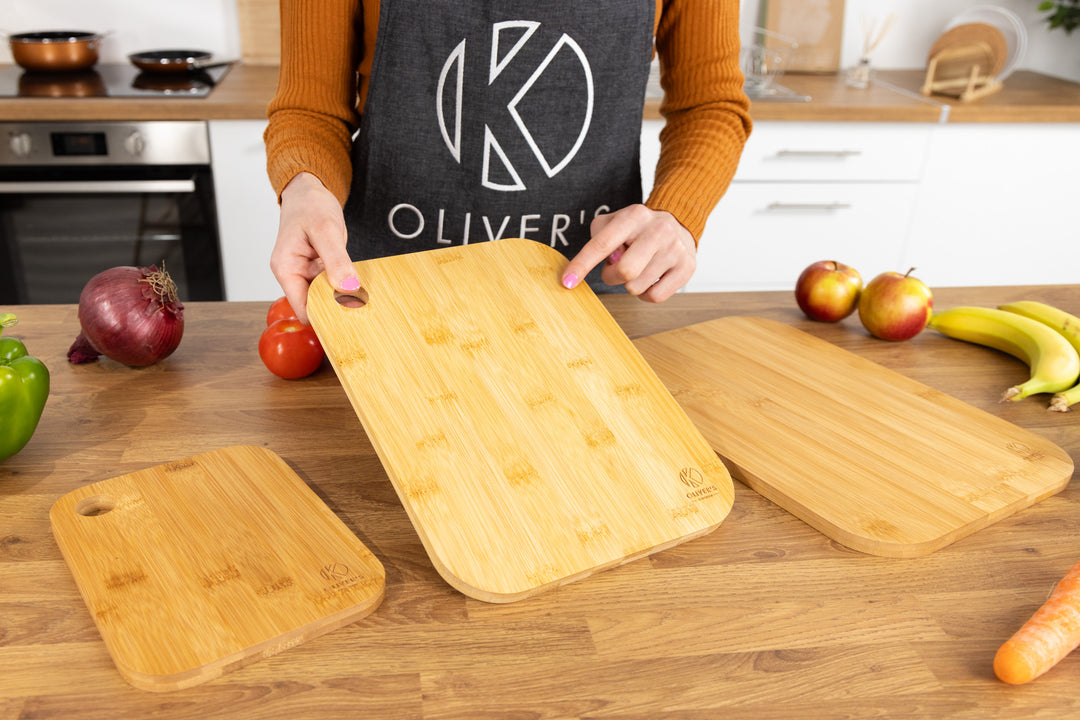3 x Set of Wooden Bamboo Chopping Boards by Oliver's Kitchen sold by Oliver's Kitchen