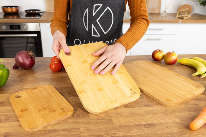 3 x Set of Wooden Bamboo Chopping Boards by Oliver's Kitchen sold by Oliver's Kitchen