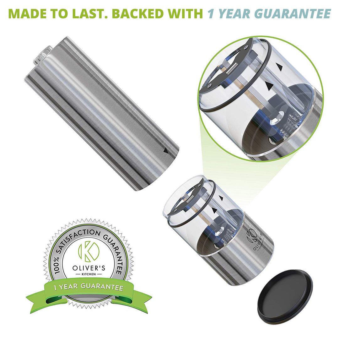 Electric Salt & Pepper Grinders by Oliver's Kitchen sold by Oliver's Kitchen