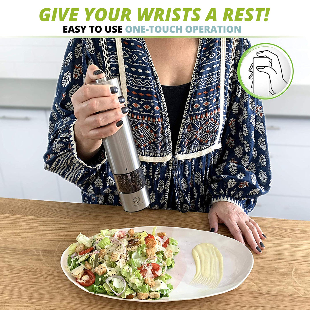 Electric Salt & Pepper Grinders by Oliver's Kitchen sold by Oliver's Kitchen