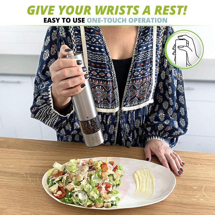 Electric Salt & Pepper Grinders by Oliver's Kitchen sold by Oliver's Kitchen