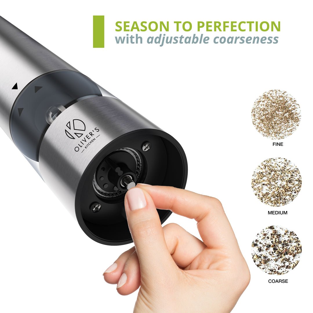 Electric Salt & Pepper Grinders by Oliver's Kitchen sold by Oliver's Kitchen