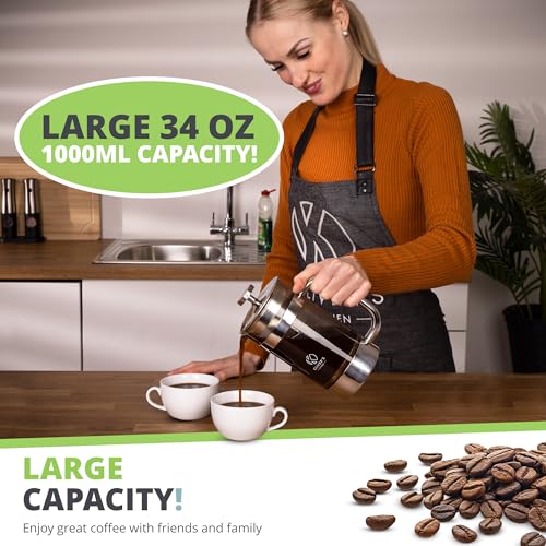1 Litre French Press Coffee Maker