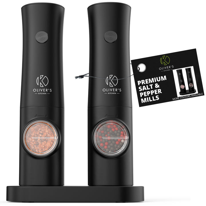 Electric Salt and Pepper Mills Grinders - Rechargeable USB-C