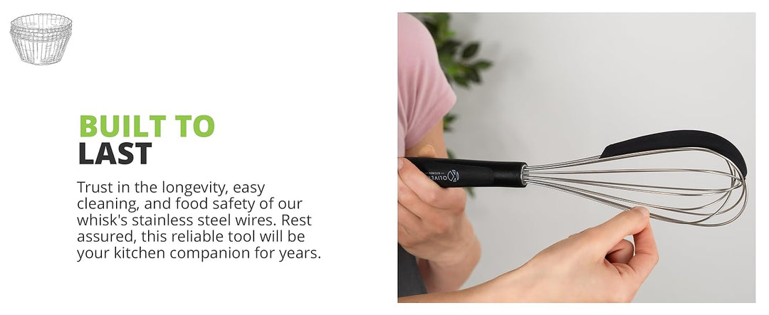 Balloon Baking Whisk with built-in Silicone Scraper