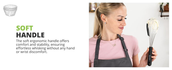 Balloon Baking Whisk with built-in Silicone Scraper