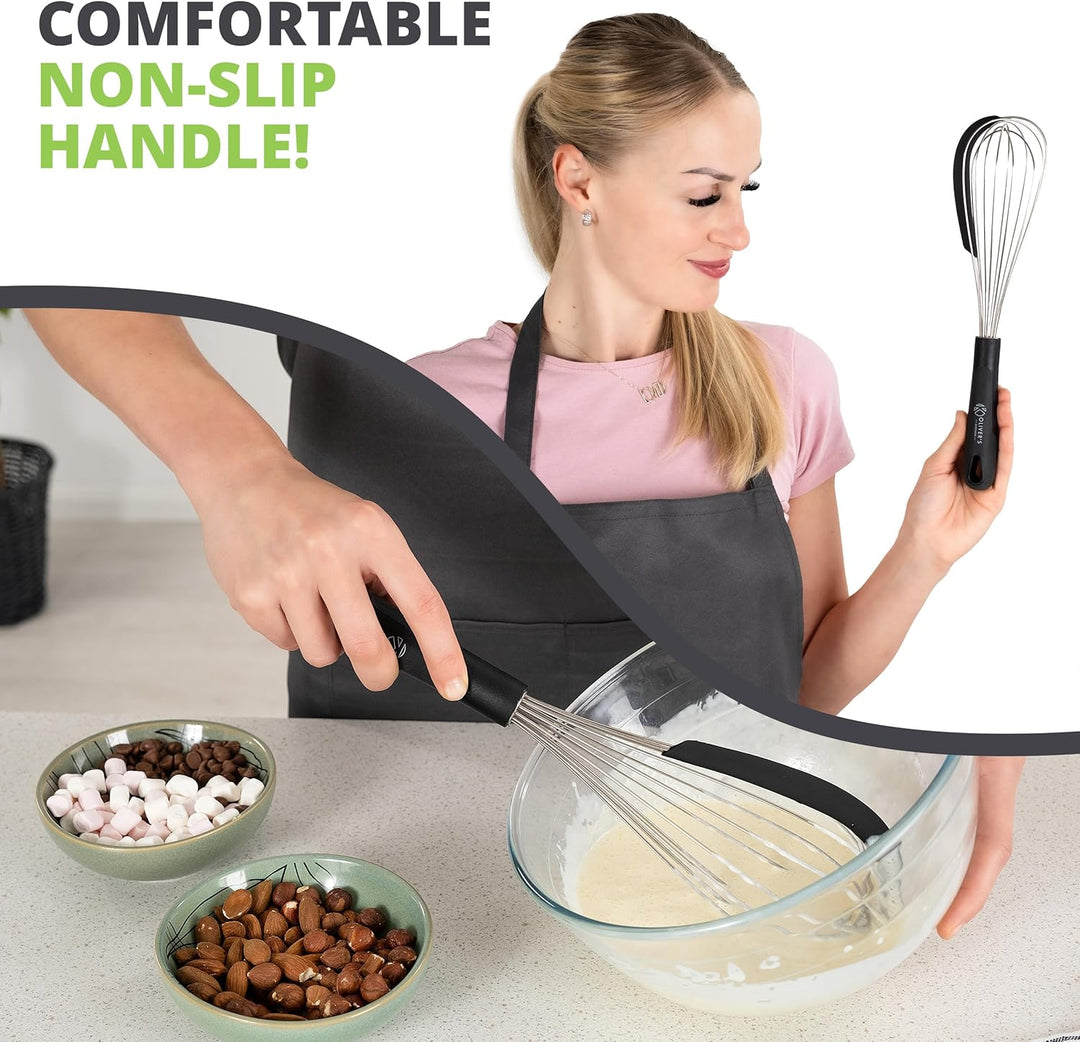 Balloon Baking Whisk with built-in Silicone Scraper