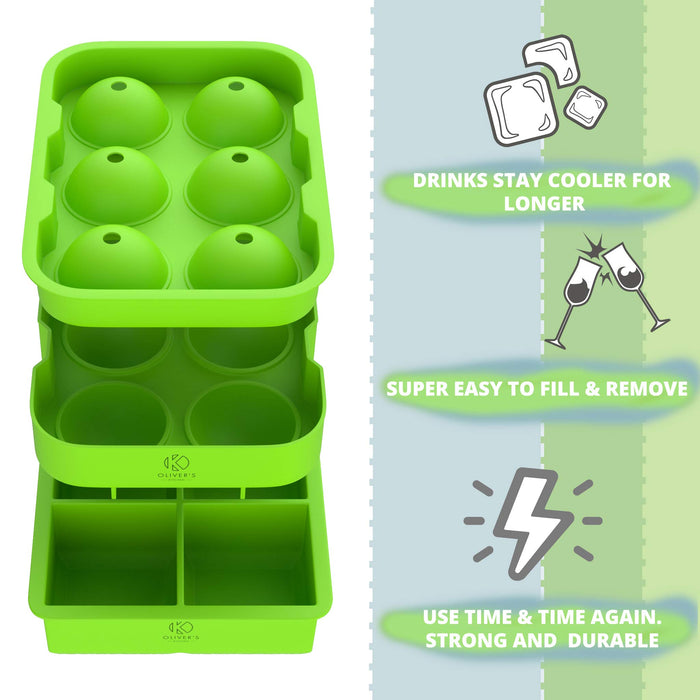 Sphere and Cube Ice Cube Tray Set