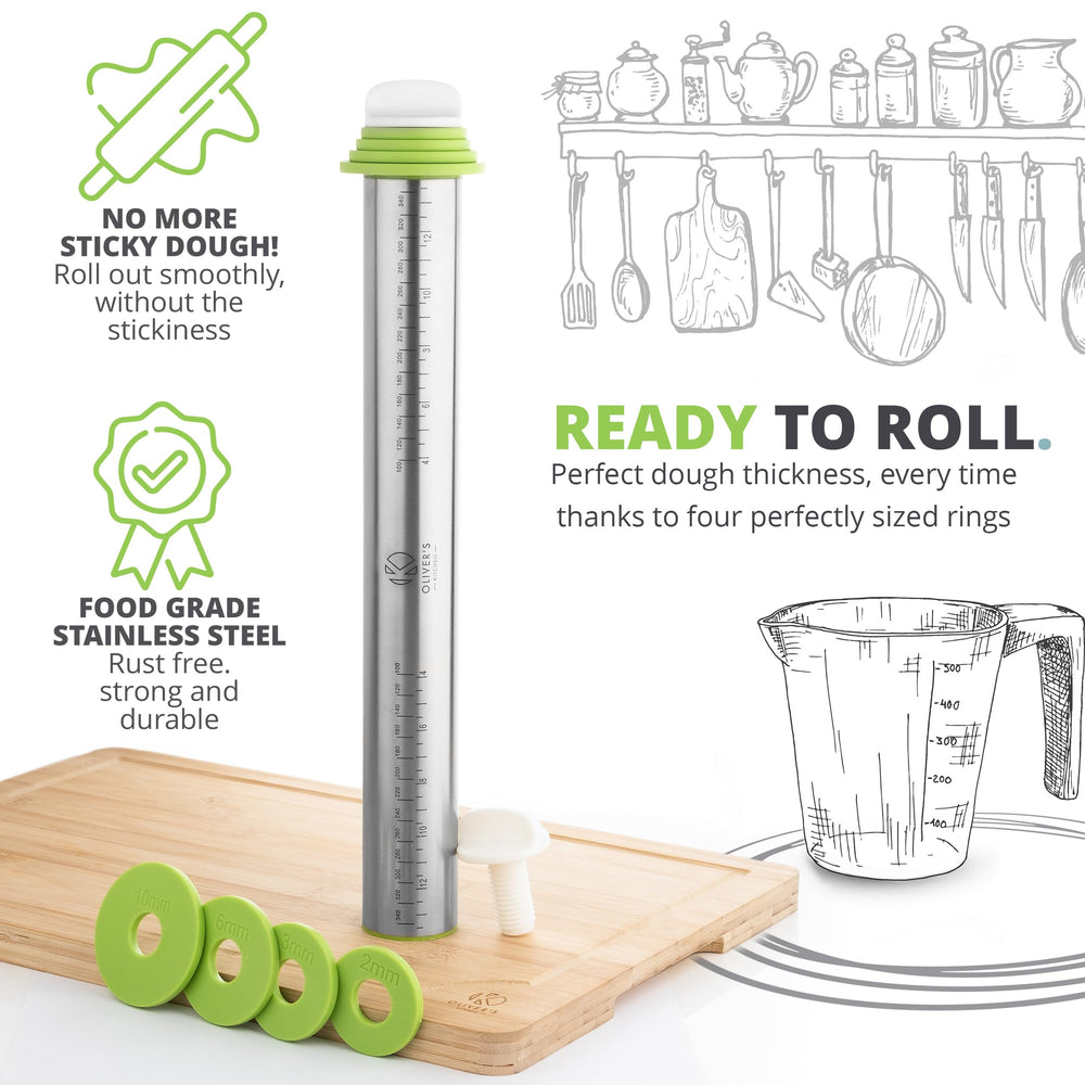  Adjustable Rolling Pin by Oliver's Kitchen sold by Oliver's Kitchen 