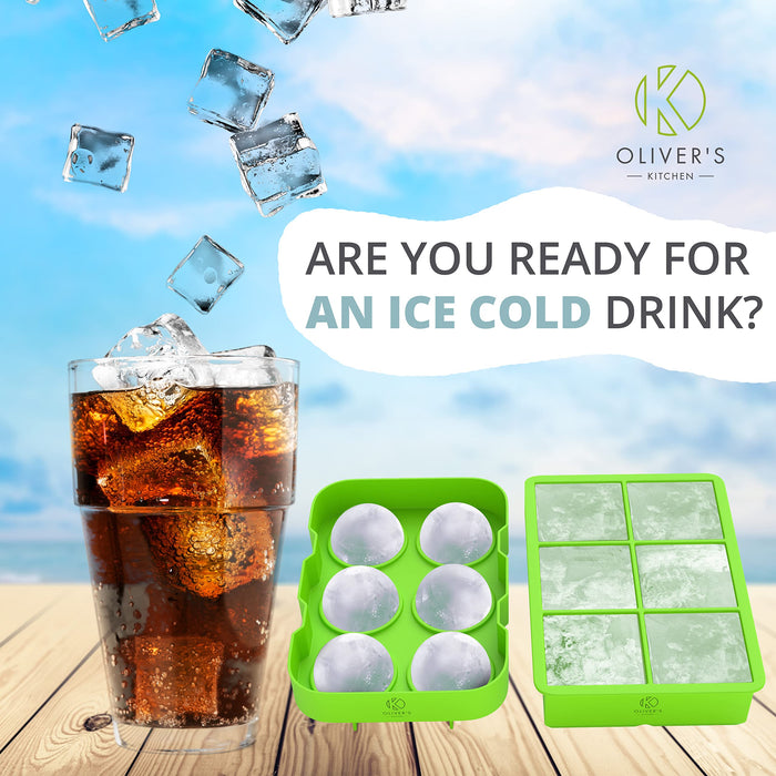 Sphere and Cube Ice Cube Tray Set