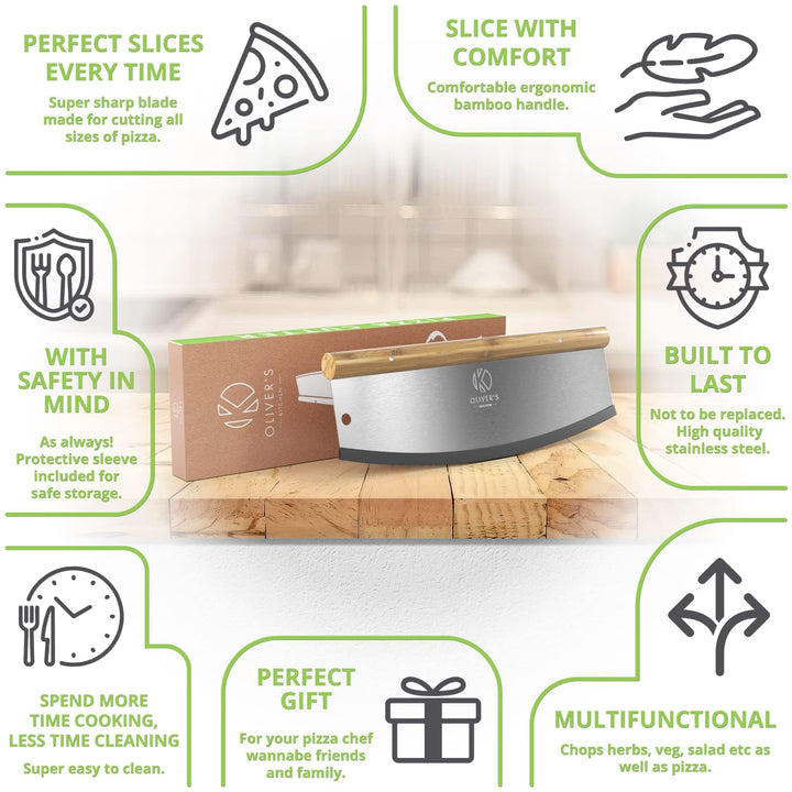  Pizza Rocker/Cutter/Slicer by Oliver's Kitchen sold by Oliver's Kitchen 