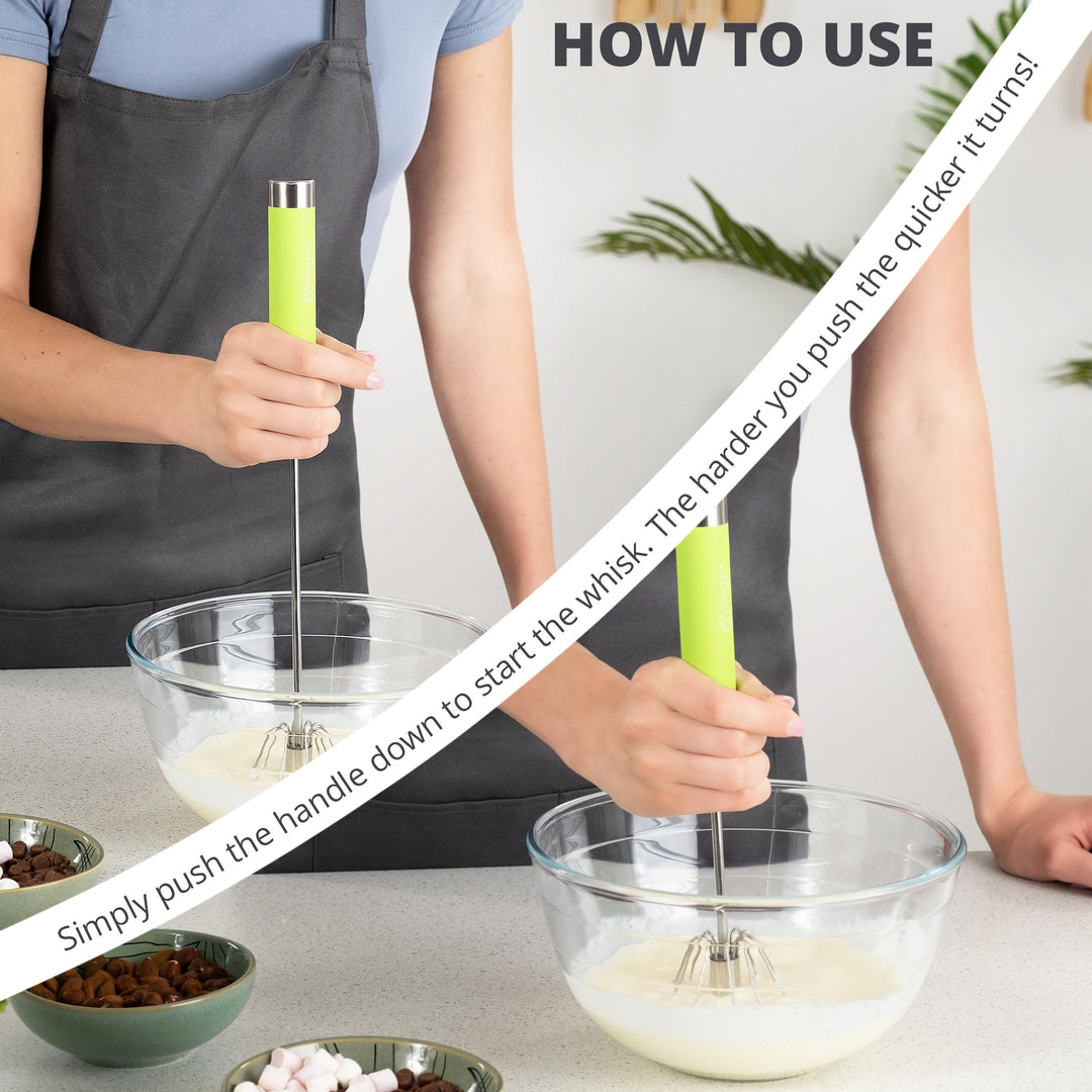 Push Spring Whisk Hand Push Whisk | Oliver's Kitchen – Oliver's Kitchen