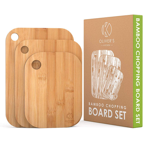 3 x Set of Wooden Bamboo Chopping Boards by Oliver's Kitchen sold by Oliver's Kitchen 
