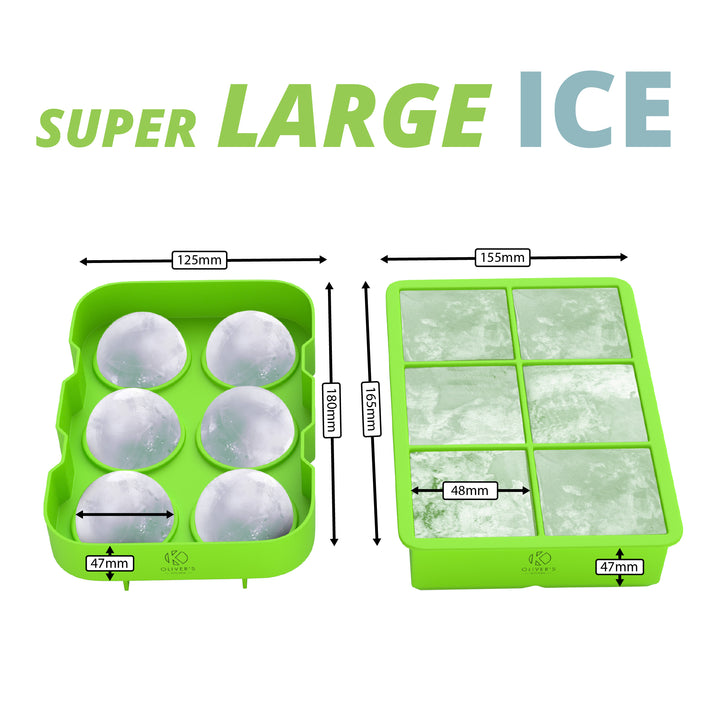  2X Ice Cube Tray Set by Oliver's Kitchen sold by Oliver's Kitchen 